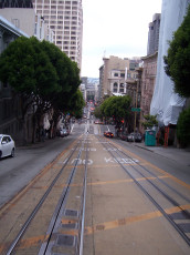 Cable Car heading up Powell